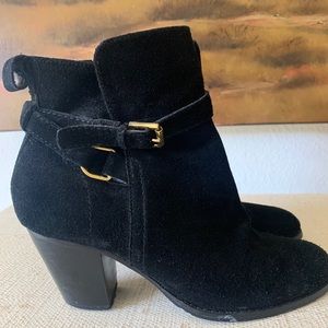 Ralph Lauren Suede Booties in Black